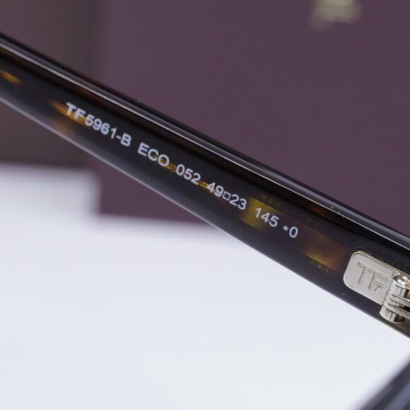 Tom Ford FT5961-B 052 Square Eyeglasses 49mm – Havana/Blue Light Block - Picture 6 of 10